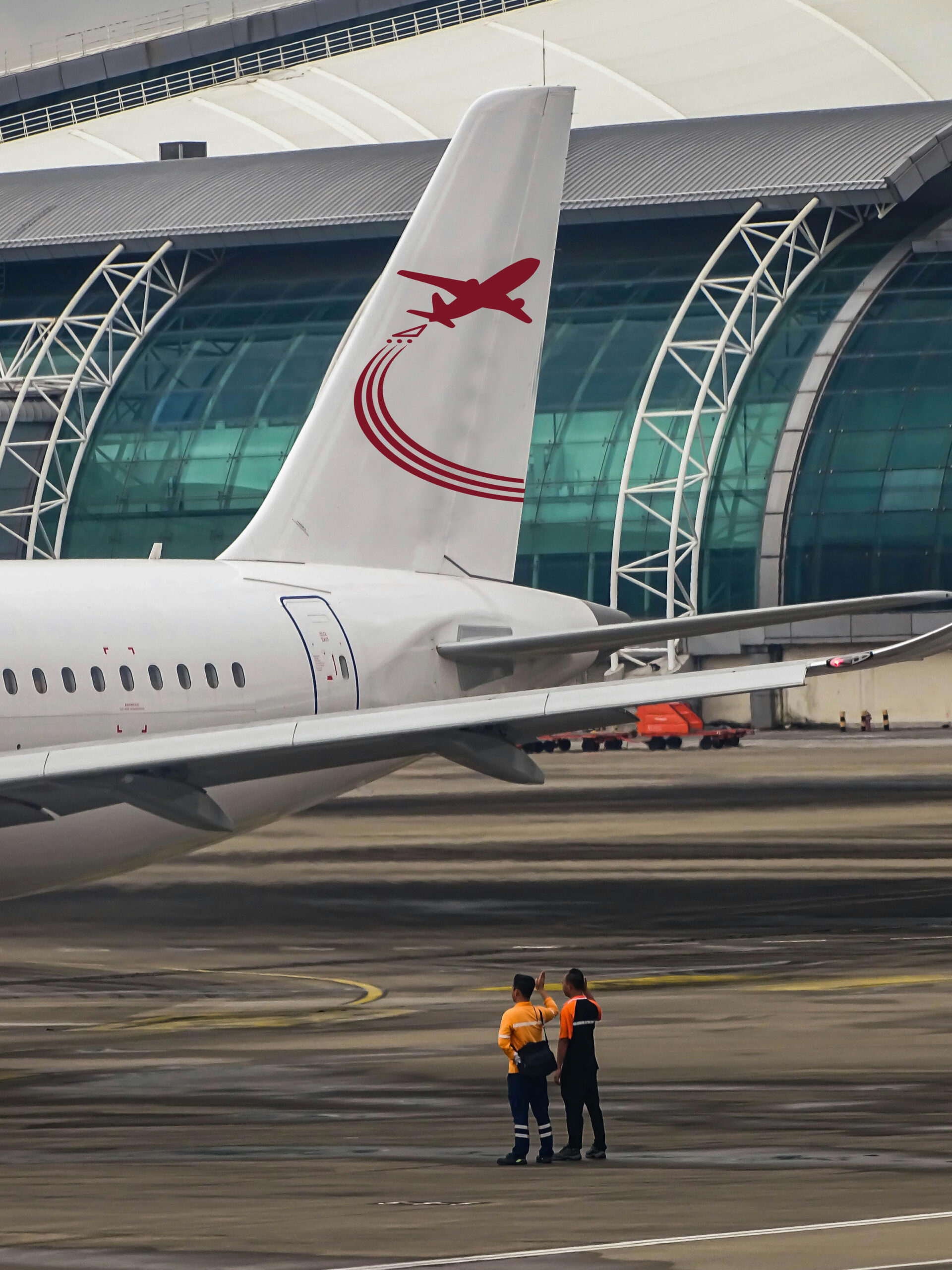 avion con el logo de la empresa INAA